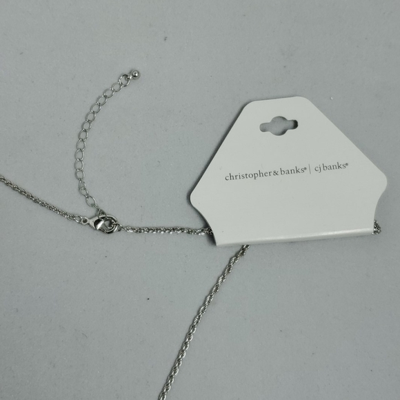 Christopher & Banks Navy/aqua tassel necklace - Picture 4 of 5